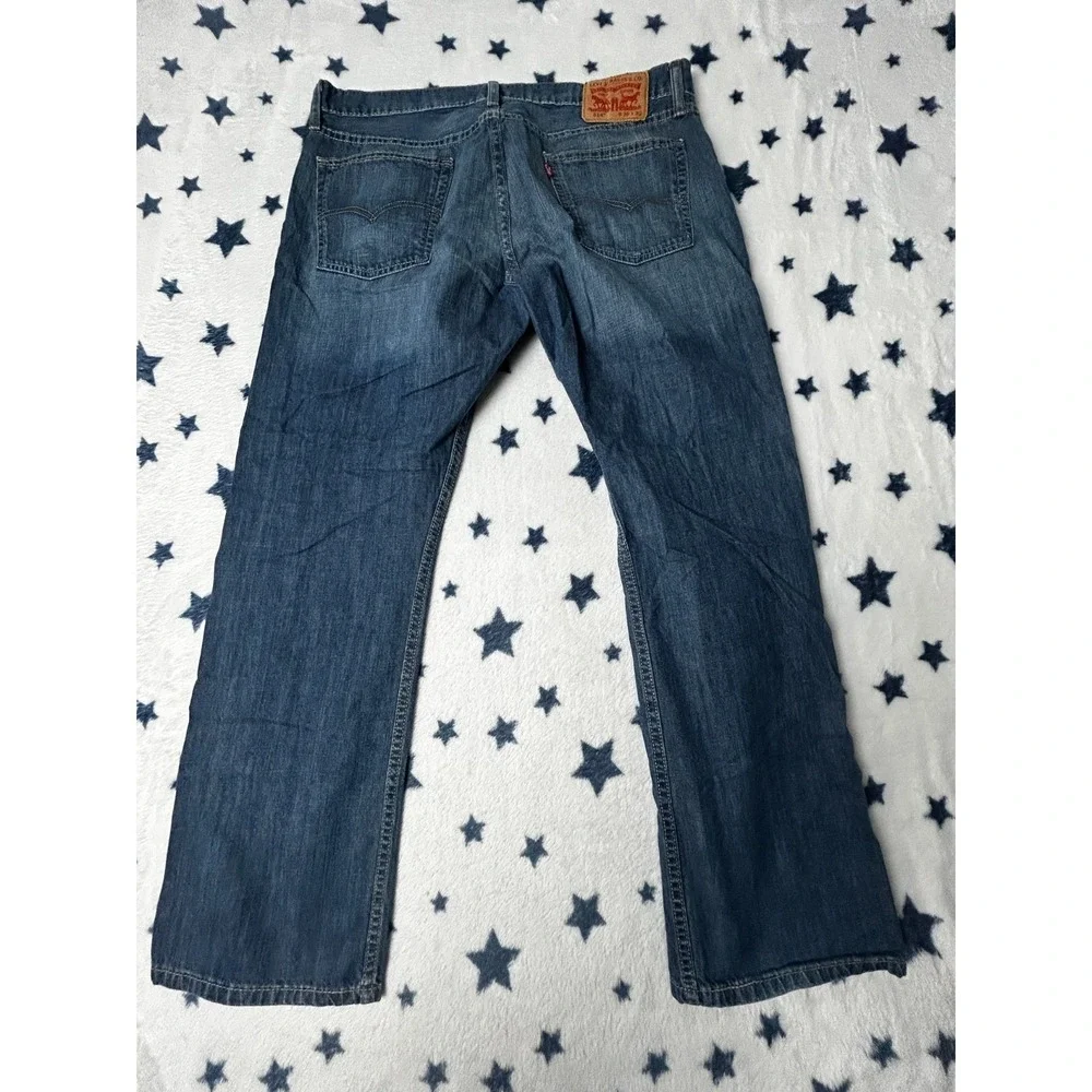 Levi's 514 Jeans Mens 36x30 Blue Straight Fit Denim Medium Wash Casual Pants